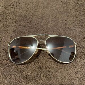 Oakley gold and Brown Aviator Sunglasses